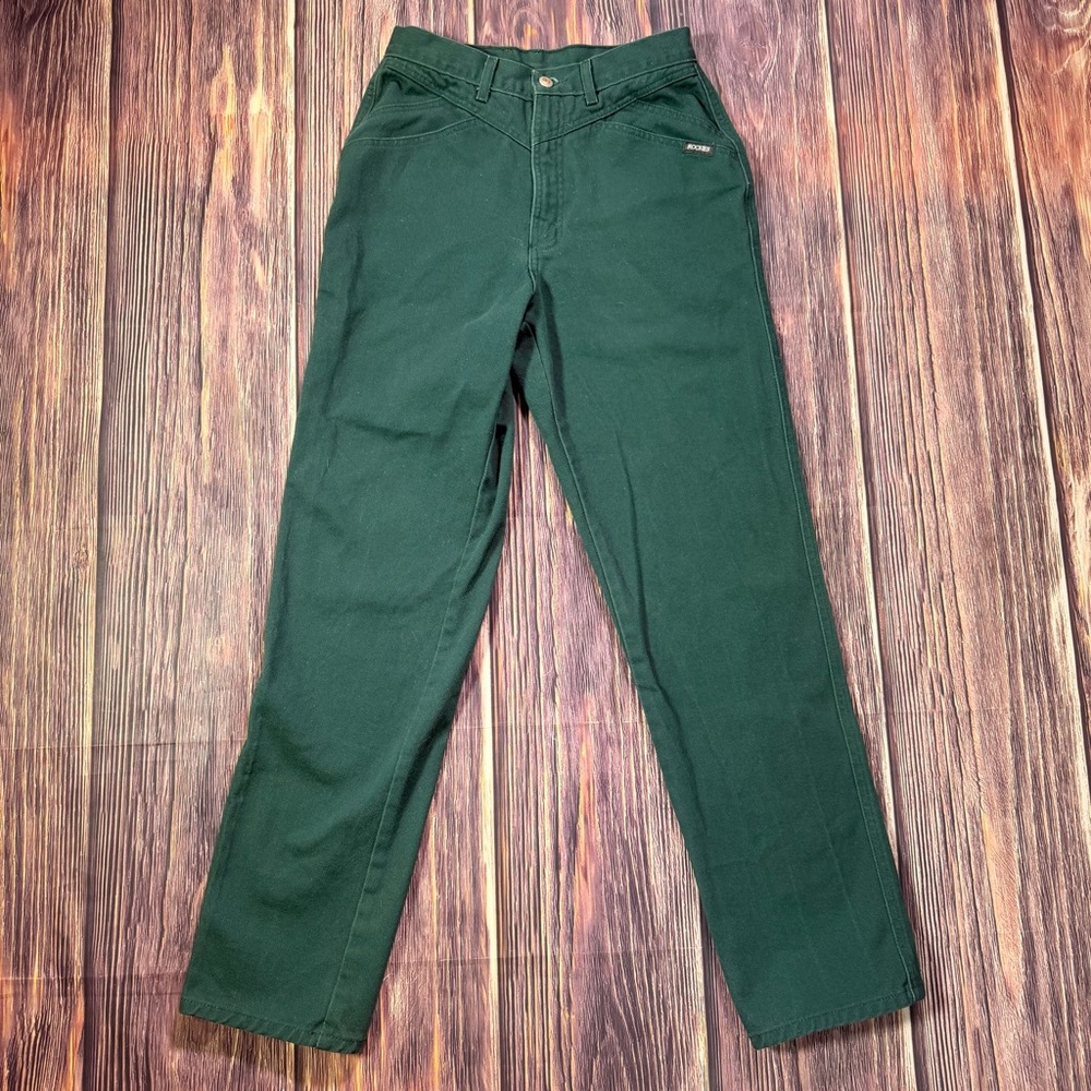 Vintage‎ Rocky Mountain Jeans Denim Women’s Green Bareback High Waist Rockies